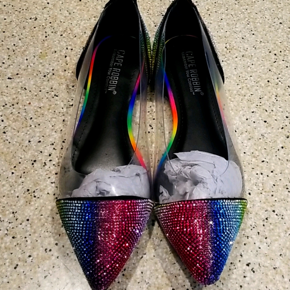 Beautiful flat Rhinestone shoes..
